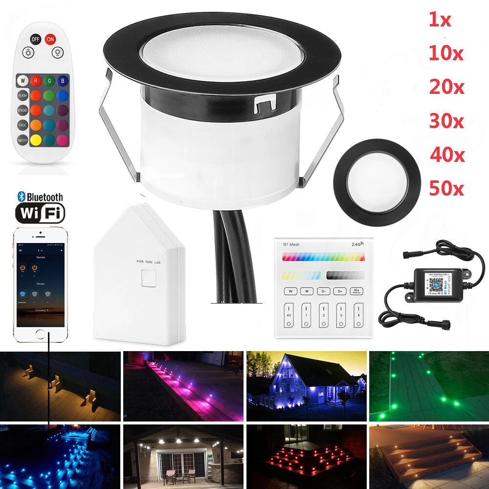Smart Wifi Bluetooth Control RGB RGBW LED Deck Patio Stair Decking