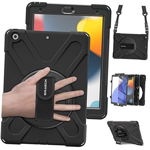 Protective Black Case for iPad 9th/8th/7th Gen 10.2-inch (2020/2019)