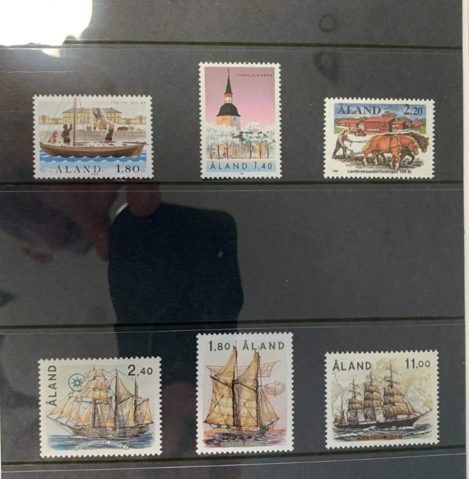 JUEGO Anuario Oficial ALAND 1988 MNH Como Nuevo. Las 6 estampillas Foto 3 de 4
