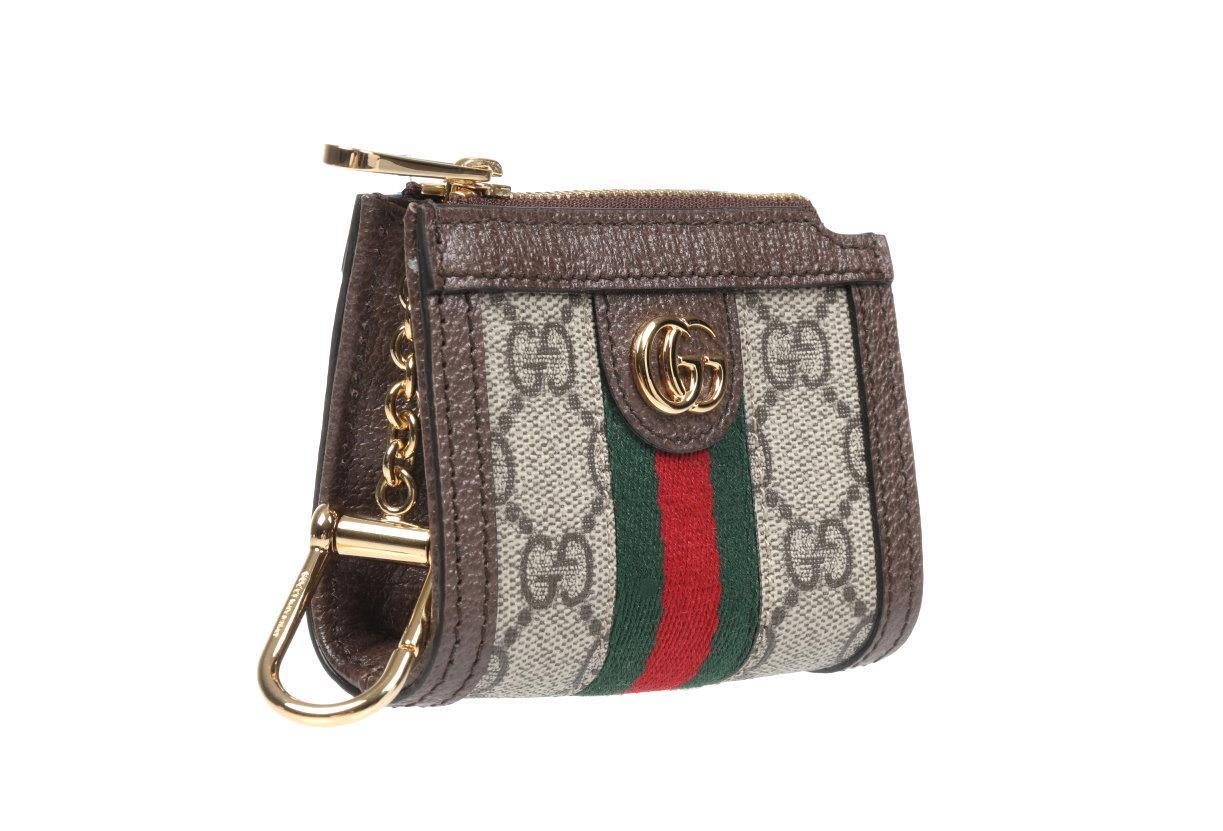 НОВЫЙ КЕЙС ДЛЯ КЛЮЧЕЙ С ЛОГОТИПОМ GUCCI OPHIDIA WEB KEYCHAIN С КОРОБКОЙ 78390₽