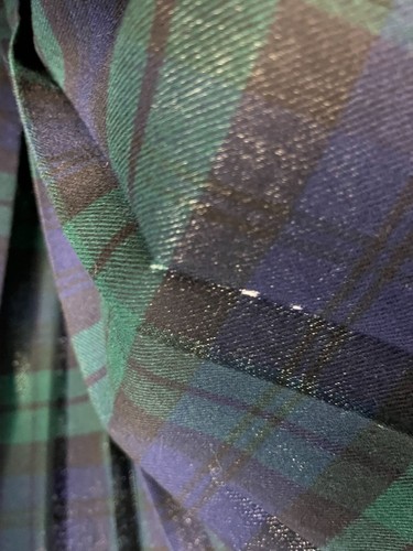 VTG Streetwear Designer Ralph Lauren Wool Plaid Pleated Midi Skirt, Women's 12 - Picture 7 of 9