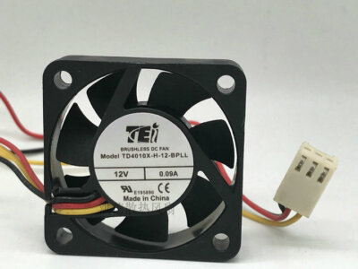 Original TEI TD4010X-H-12-BPLL 4010 12V 0.09A 4cm 3-wire silent cooling fan