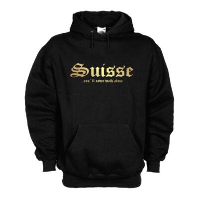 Kapuzensweat SCHWEIZ (Suisse) never walk alone Kapuzenpulli Hoodie WMS01-56d