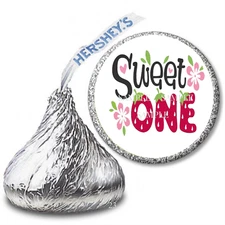 Adorable Sweet One Favors Hershey Kiss Labels 1st Birthday Kiss Candy Wrappers