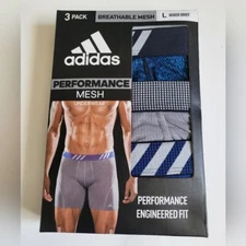 Adidas Mens 3-Pack boxer briefs Quick Dry Performance Mesh 3pk Size S M L XL 2XL