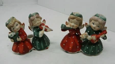 Pair Vintage Commodore ANGEL CANDLE HOLDERS with musical instruments