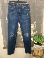 Old Navy Blue Distressed Built In Tough Slim Jeans Boys Sz 18 Adjustable Waist
