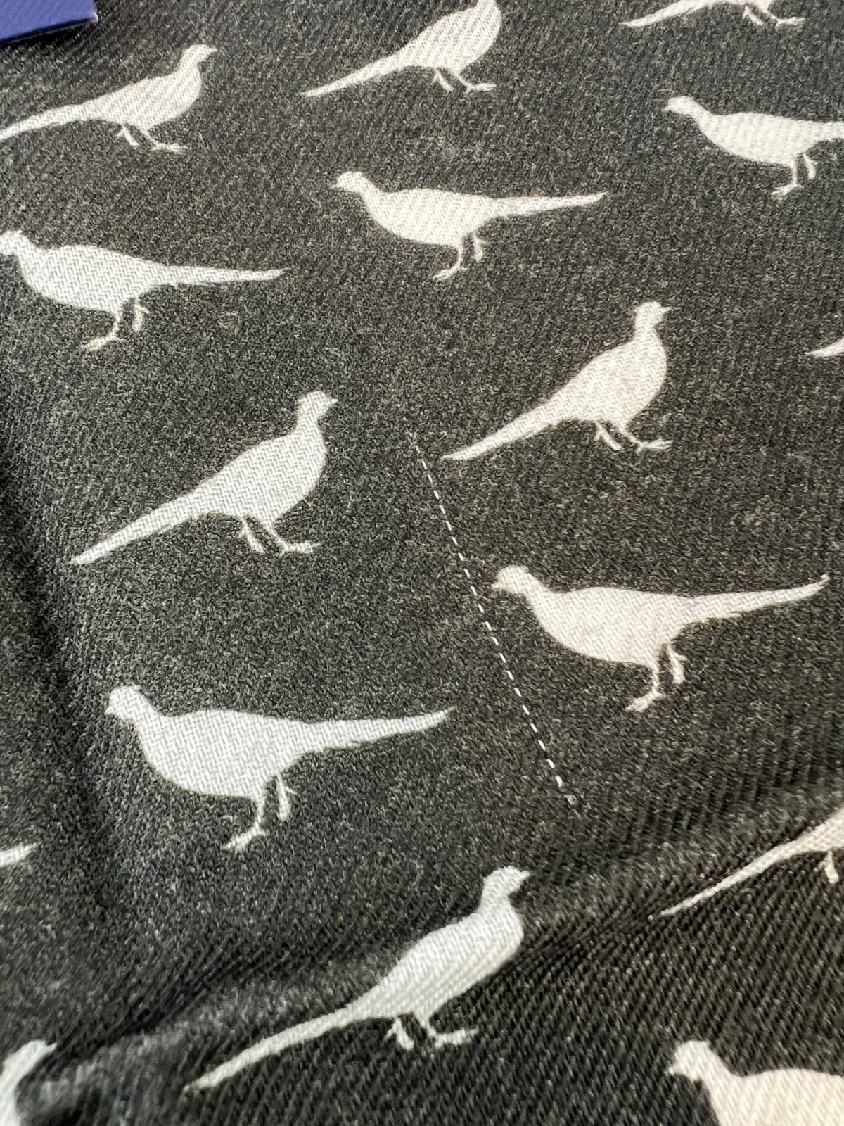 Hackett Pocket Square Green Pheasant Silhouette Pattern 100percent Wool Hanky RRP £70 image 10