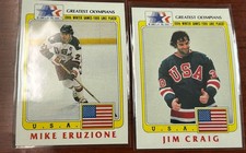 1983 Topps History's Greatest Olympians 36 33 Mike Eruzione & Jim Craig Team USA