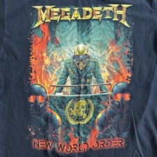Megadeth Shirt Mens M Black Dystopia Tour 2017 Double Sided Metal Band Concert
