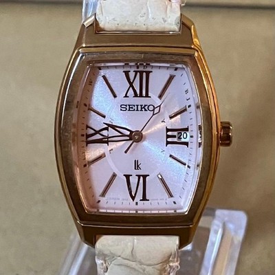 Seiko LUKIA Radio Solar Women's Watch 25mm Pink Dial Date Authentic