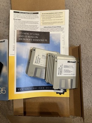 Windows 95 Upgrade Floppy Disks 3.5'', Manual & Box, Includes Boot Disk