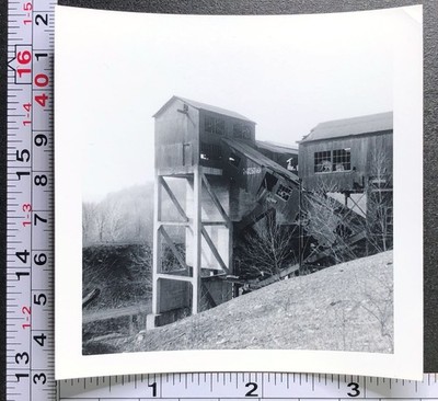 Coal Mining Building Architecture Chutes Elevated Old BW Photo Snapshot #3