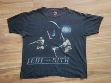 Vtg 1999 Star Wars Episode 1 T-Shirt Jedi vs Sith The Phantom Menace Movie Tee L