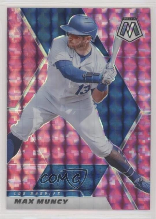 2021 Panini Mosaic Pink Camo Mosaic Prizm Max Muncy #28 0x4v
