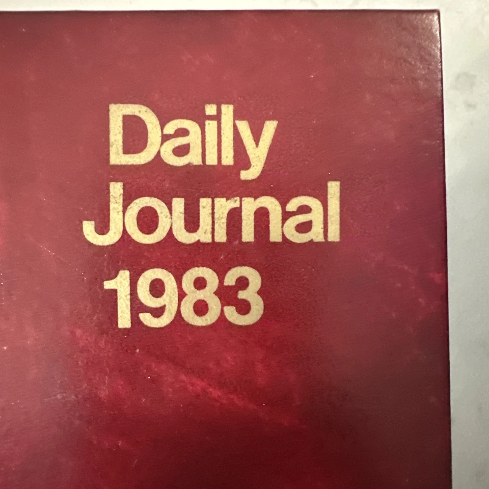 Vintage 1983 Southworth Note-a-Date 560/1950 Daily Journal Red Leather UNUSED - Image 3 of 4
