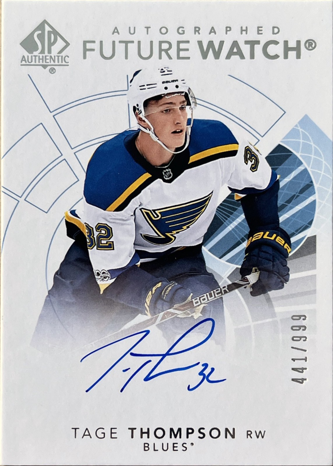 HOT 2017-18 UD SP Authentic Tage Thompson Future Watch Auto /999 #169 INVESTMENT