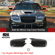 For Chrysler 300 M Style 2011-2023 Gloss Black Add-on Mirror Cap Cover Overlay For Chrysler 300 M Style 2011-2023 Gloss Black Add-on Mirror Cap Cover Overlay