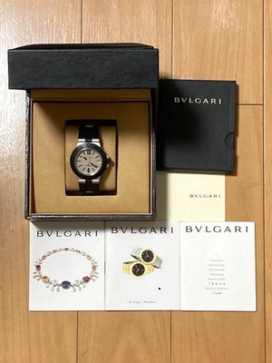 BVLGARI Aluminium AL38TA Automatic Men's Watch Aluminium Case & Strap Black Dial