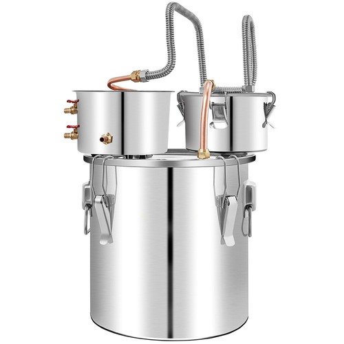13.2 Gal Alcohol Still Stainless Steel Copper Tube Home Brewing Kit Thermometer