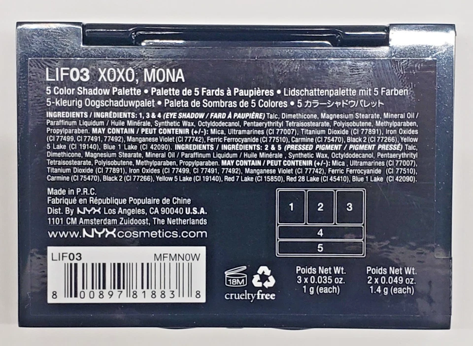 NEW NYX Love In Florence Eyeshadow Palette-LIF03 XOXO MONA - Image 2 of 2