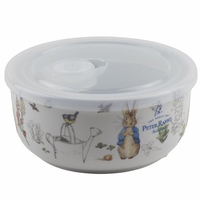 Peter Rabbit Beatrix Potter Small Soup Food Storage Bowl with Lid Easter