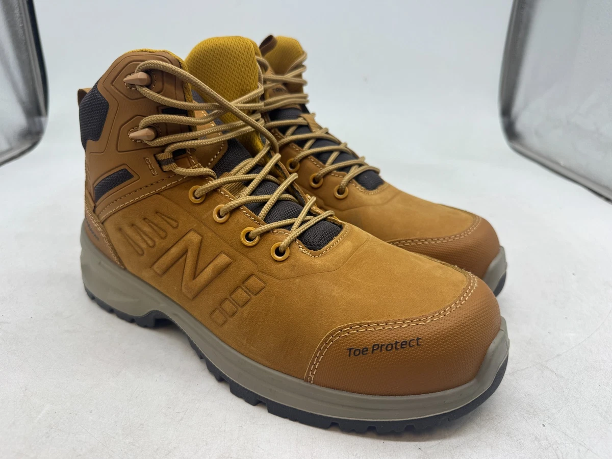 New Balance Contour Work Boots Men's Wheat Leather Slip-Resistant Outdoor - 8.5