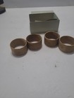 4 Gold Tone Metal Chain Napkin Rings Balos 1989 Hong Kong Vtg Original Box  — photo 4