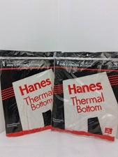2 Vtg Hanes Mens Thermal Bottom Waffle Pants Long Johns 1993 Sz. XL 42-44 NOS
