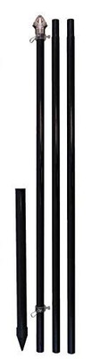 Flags Importer 10ft Aluminum (Black) Outdoor Pole with Ground Spike Black