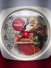 Vintage Drink Coca Cola 12 Inch Square Wall Hanging Thermometer Santa Christmas