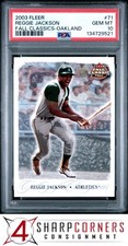 2003 FLEER FALL CLASSIC #71 REGGIE JACKSON HOF OAKLAND PSA 10