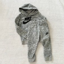 Nike Club HBR Digital Gray Camouflage Print Hoodie Sweatpant Jogger Sets 3-4