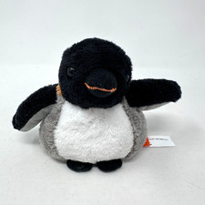 Wild Republic Emperor Penguin Plush Pocketkins Stuffed Animal Black Gray Mini 4"