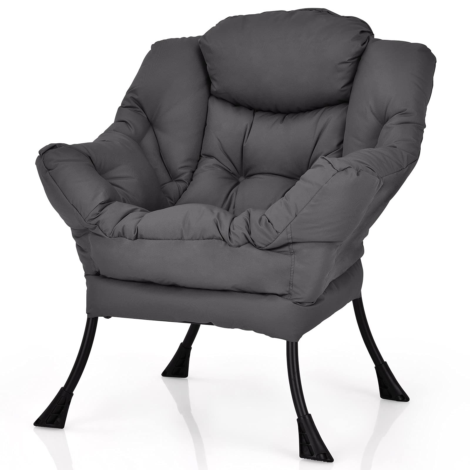 Accent Lounge Chair Polyester Steel Frame Upholstered
