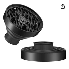WAJIAYON Universal Collapsible Hair Dryer Diffuser Foldable Travel Black