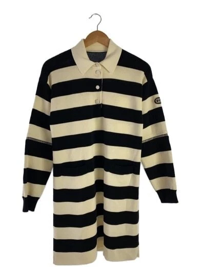 GUCCI/Robe manches longues/23ss/S/Coton/WHT/Border/731592