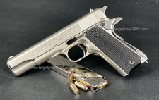 MINIATURA 1:1.5 SCALA 1:1.5 M1911 IN ARGENTO CON PROIETTILE MANICHINO COLORE CNC 2 TONI