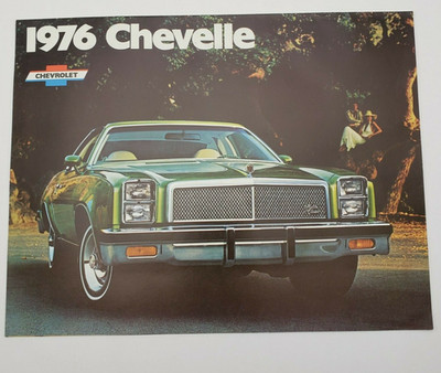 Vintage 1976 Chevrolet Chevelle Sales Ad Malibu Coupe Sedan Brochure Chevy