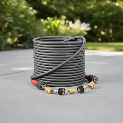 #ad 50FT Kink Resistant Pressure Washer Hose for High Performance Cleaning $60.79
