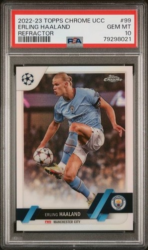 Erling Haaland [Refractor] #99 2022 Topps Chrome UEFA Club Competitions card