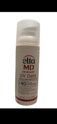 Elta Skincare UV Daily Broad Spectrum SPF 40 Face Sunscreen-1.7oz .NO BOX 
