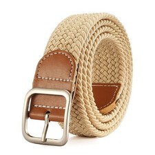Elastic Fabric Braided Belt, Enduring Stretch Woven Belt for Women men unisex