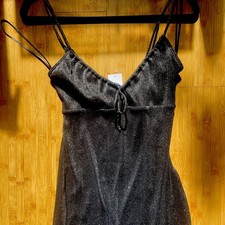 Urban Outfitters Maxi Sheath Sparkle Black Sleeveless Dress, Size XS, NWT