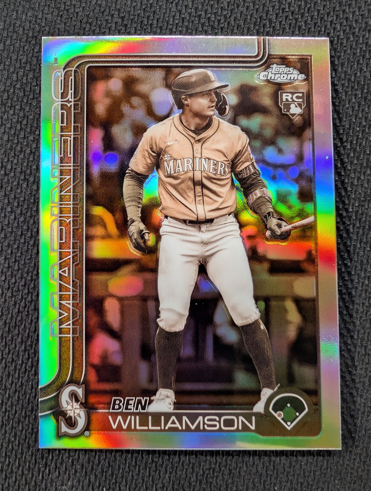 2025 Topps Chrome Update Ben Williamson Rookie Sepia Refractor #USC168 Mariners