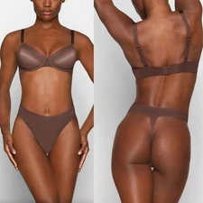 Skims Weightless Thong in Cocoa Size 4X NWT