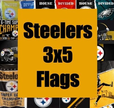 Assorted NFL Pittsburgh Steelers 3x5 Flags Pick Flag Style Bulk Saving Available