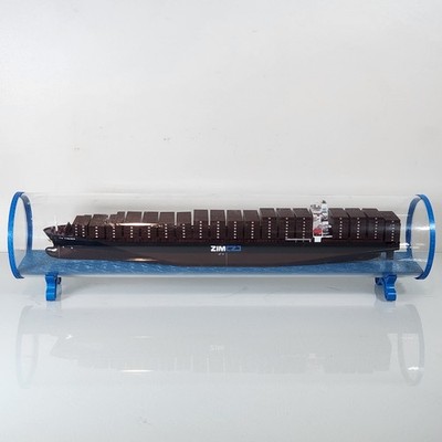 ZIM LINE CZJ Zim Virginia Container Ship 16'' Plastic Model Ocean Transporter 