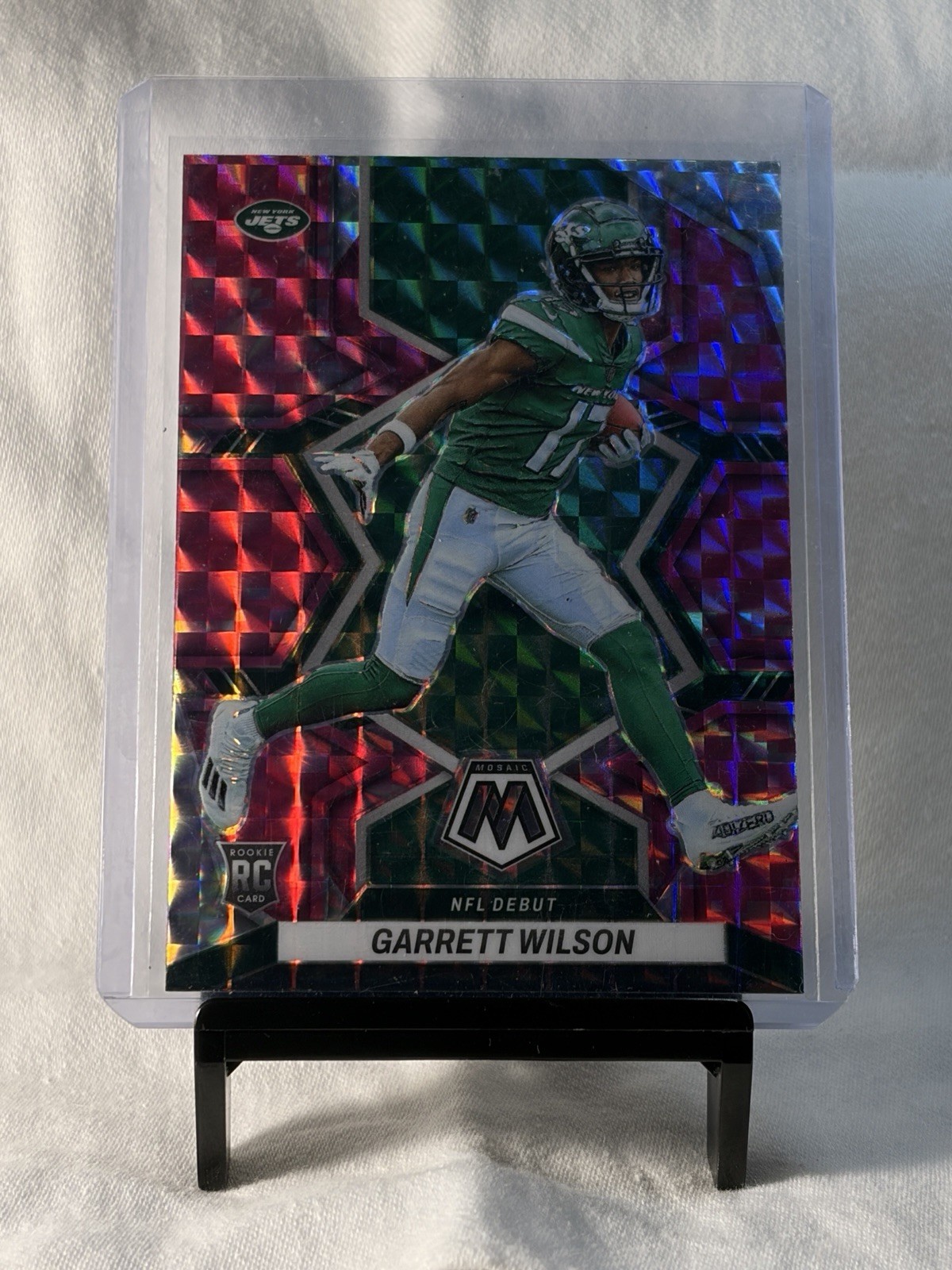 2022 Panini Mosaic - NFL Debut Garrett Wilson #276 Camo Pink Mosaic Prizm (RC)
