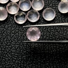 AAA Natural Rose Quartz Faceted Round Shape Loose Gemstone